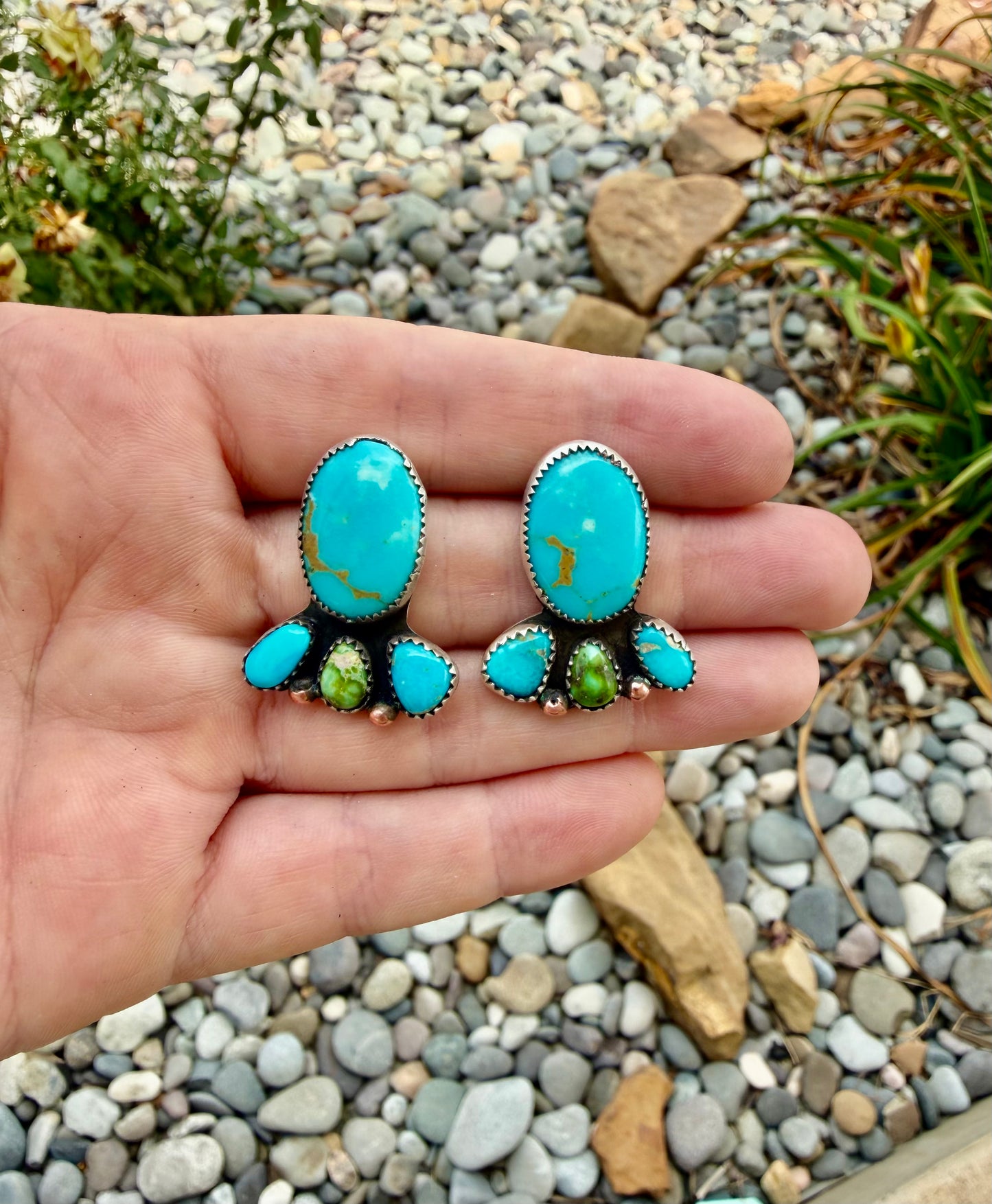 Easter Turquoise and Sonoran Mountain Earrings