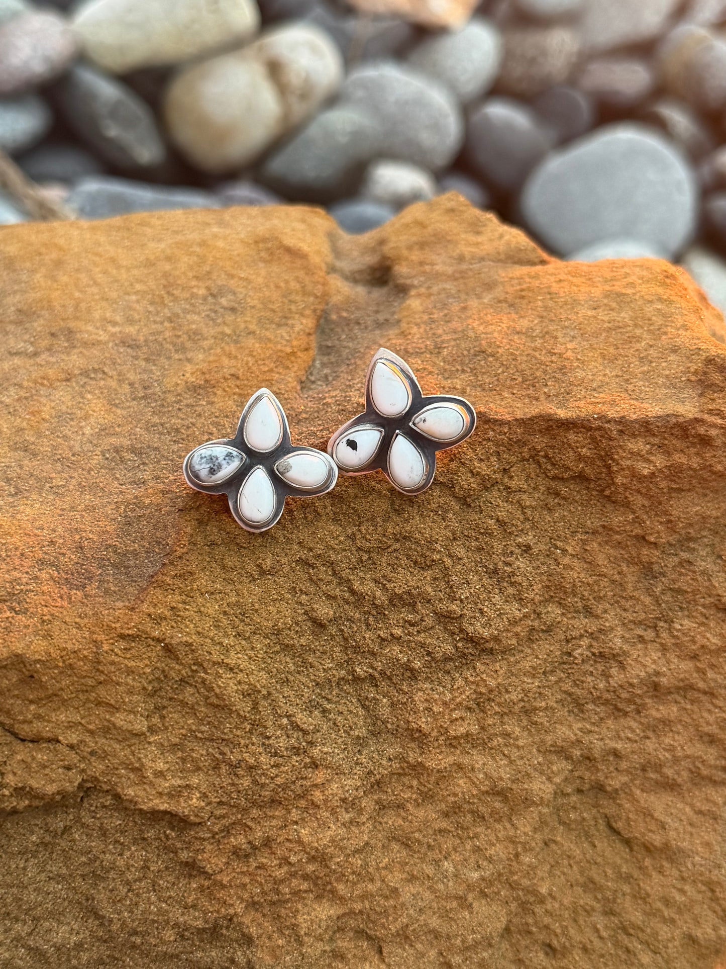 White Buffalo Earrings