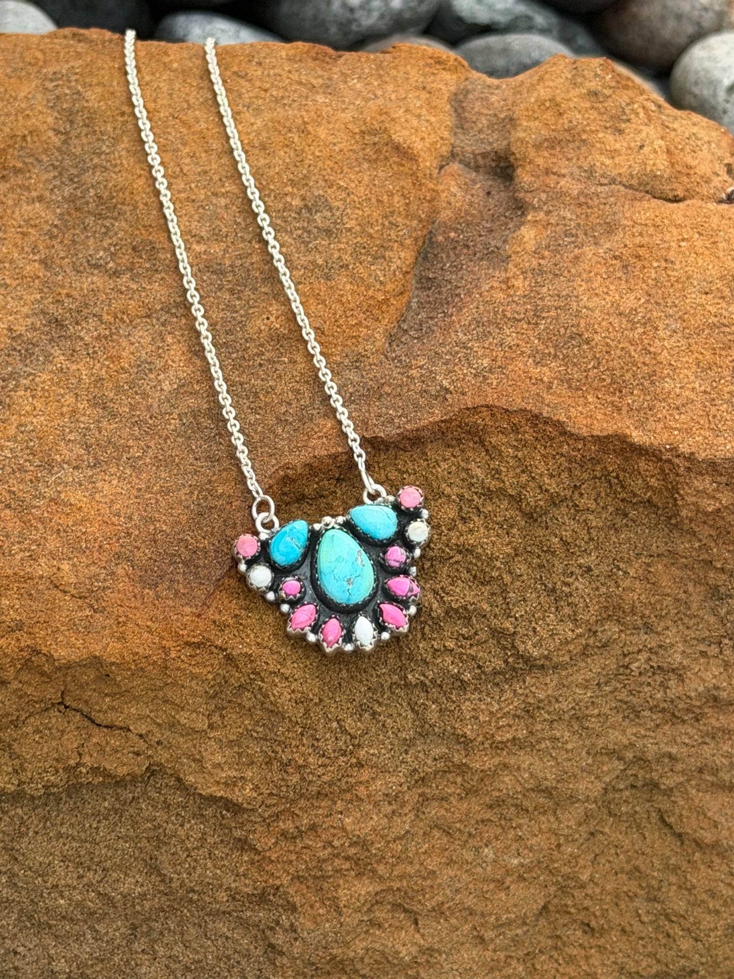Sierra Bella Turquoise and Cotton Candy Necklace
